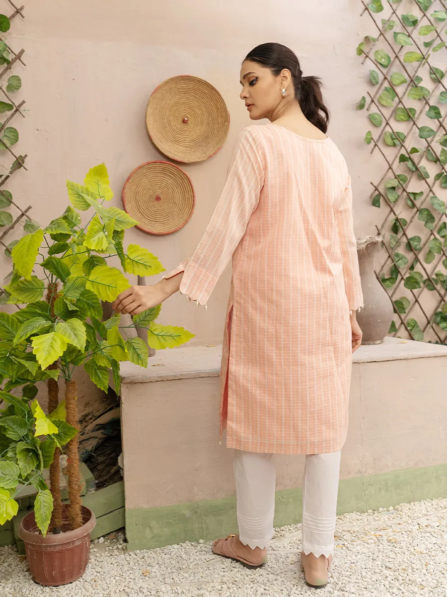 1pc Unstitched - Yarn Dyed Embroidered Shirt