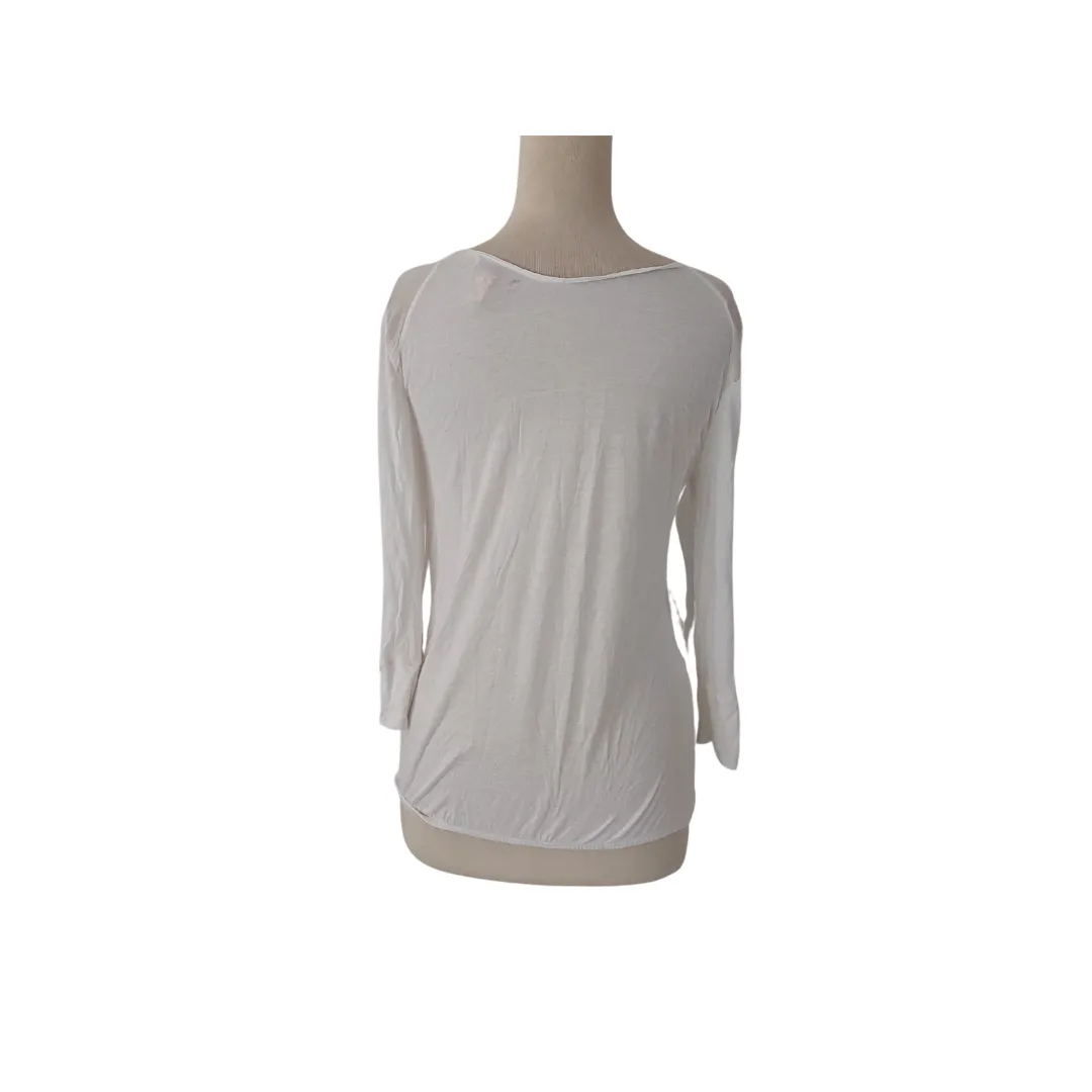 Bershka White Floral Print Top | Gently Used |