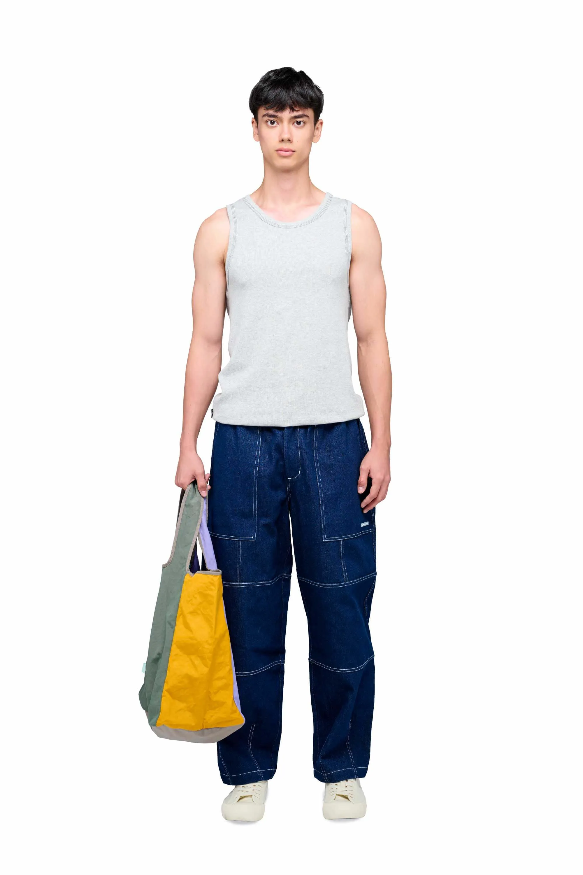 Contrast Ribbed Tank Top
