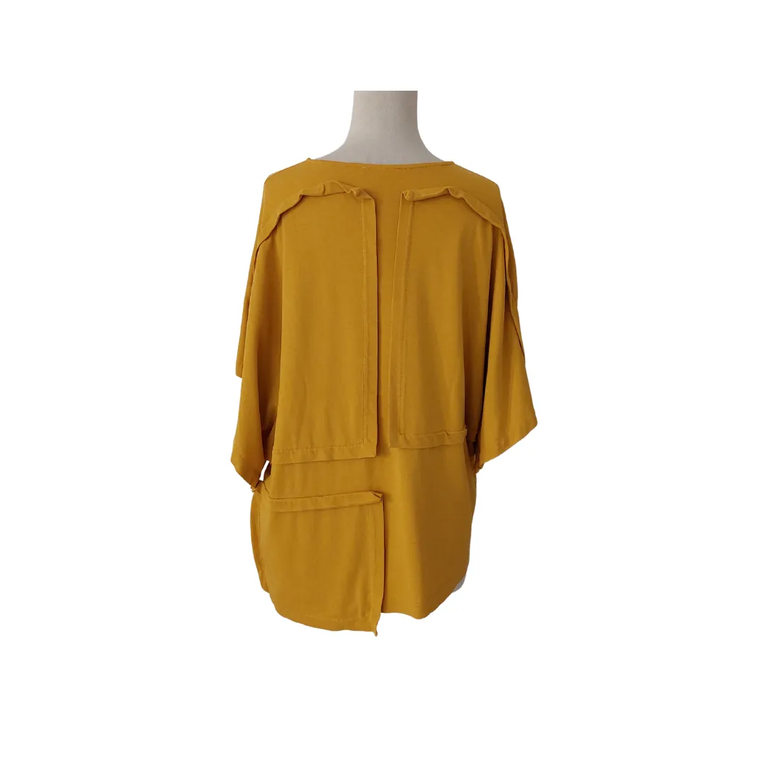 Cos Mustard Yellow Cap Sleeves Top | Gently Used |