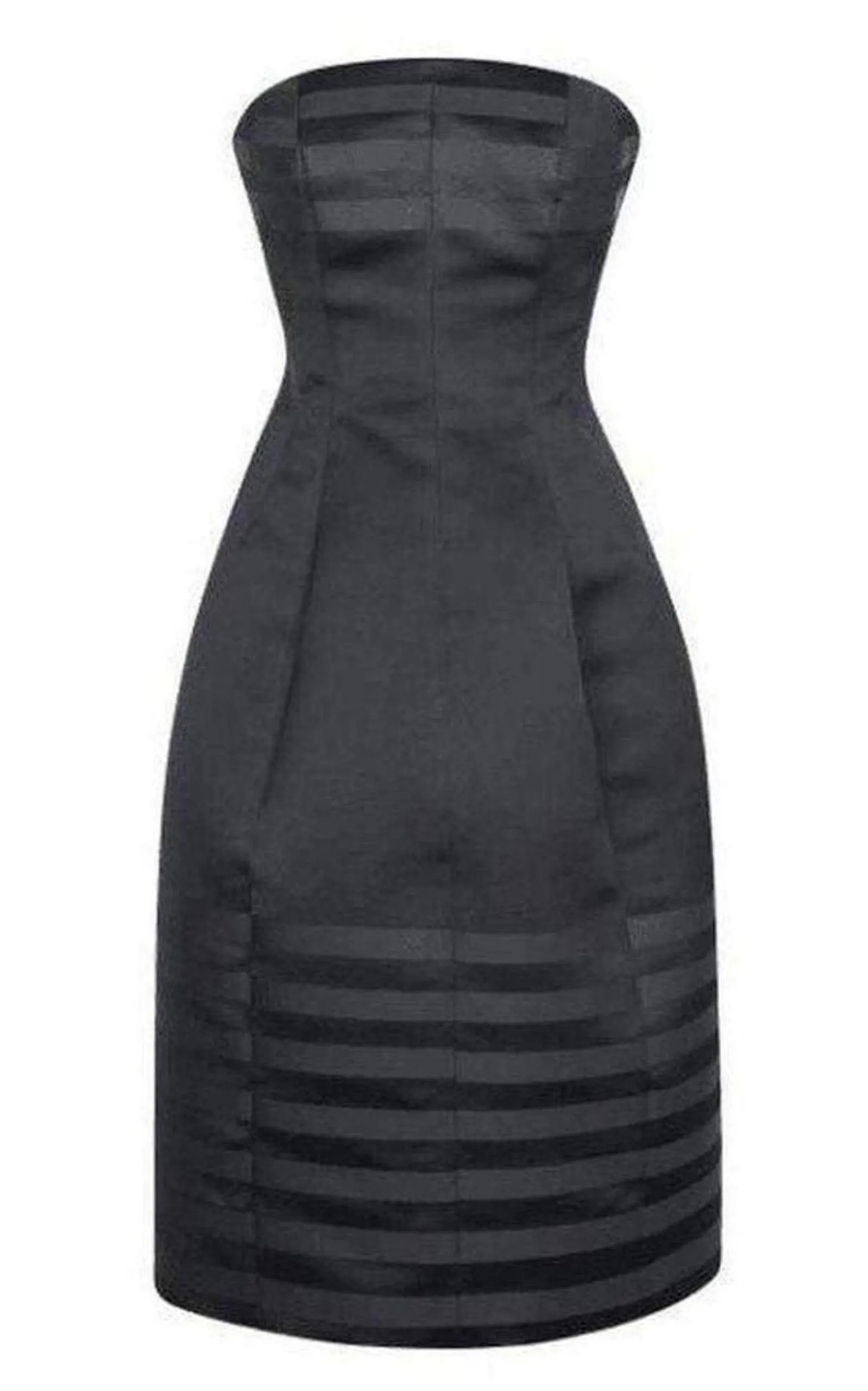 Derya Poly Satin Strapless Cocktail Dress