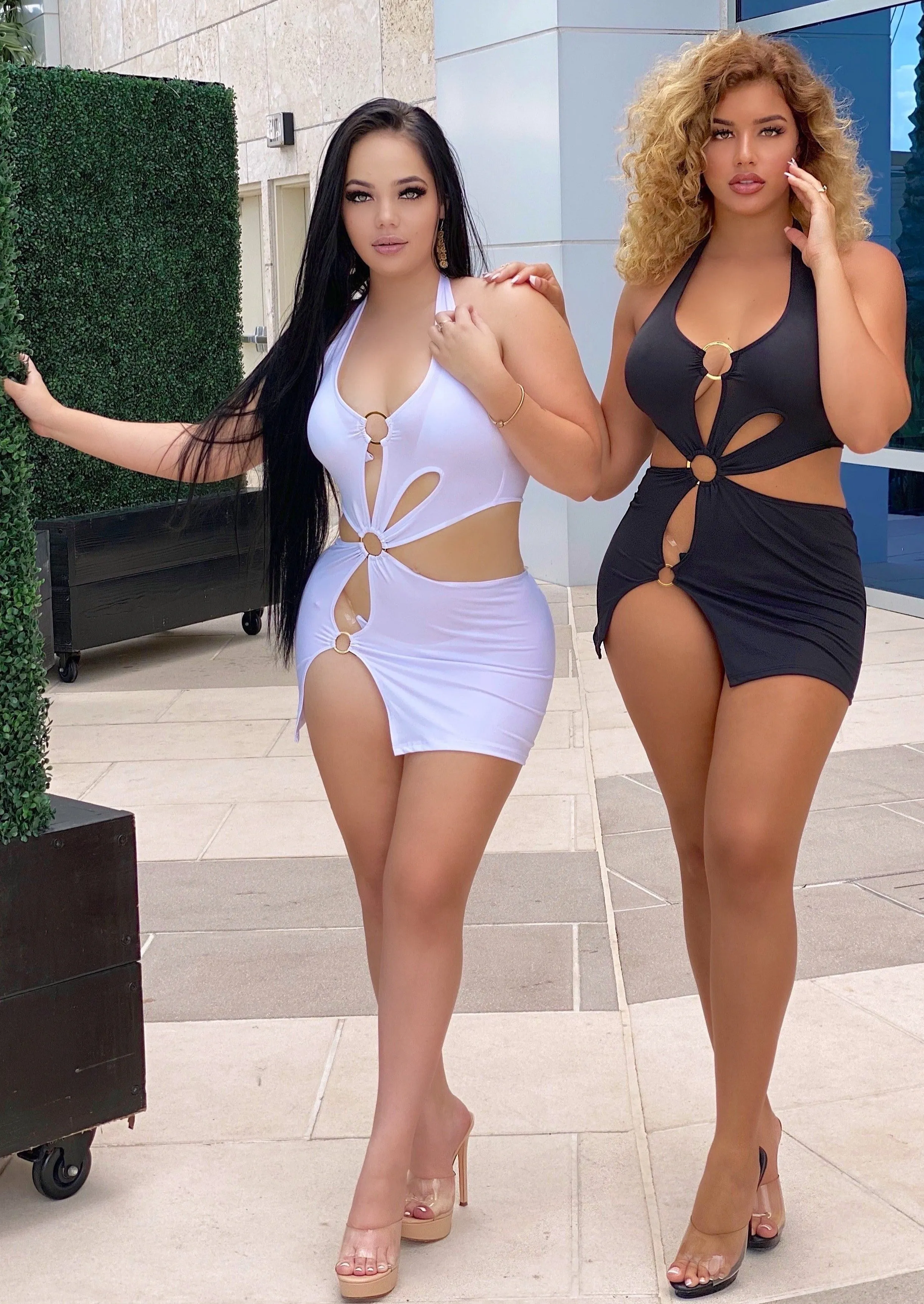 Devon Halter Cut Out Backless Mini Dress