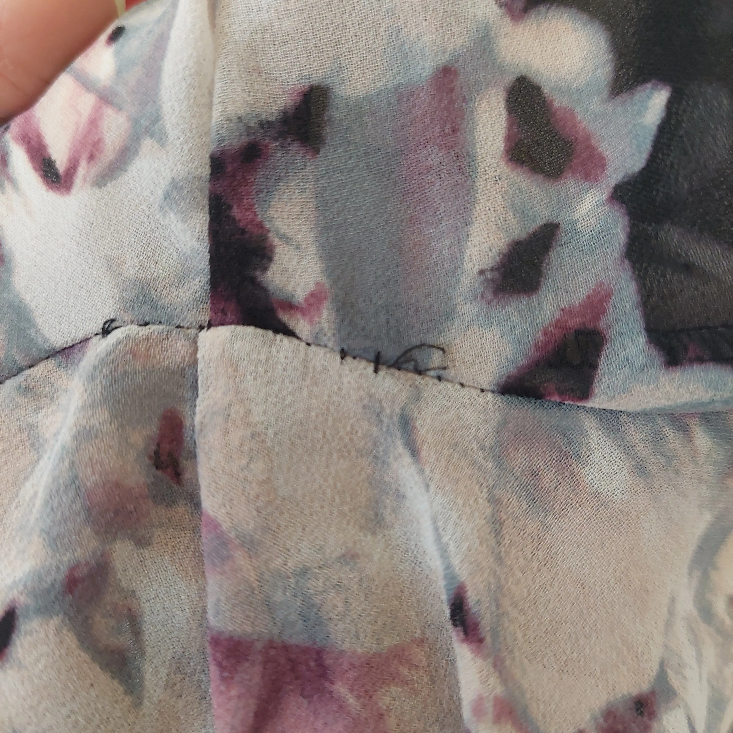 Forever 21 Purple Floral Printed Semi-sheer Top | Gently Used |