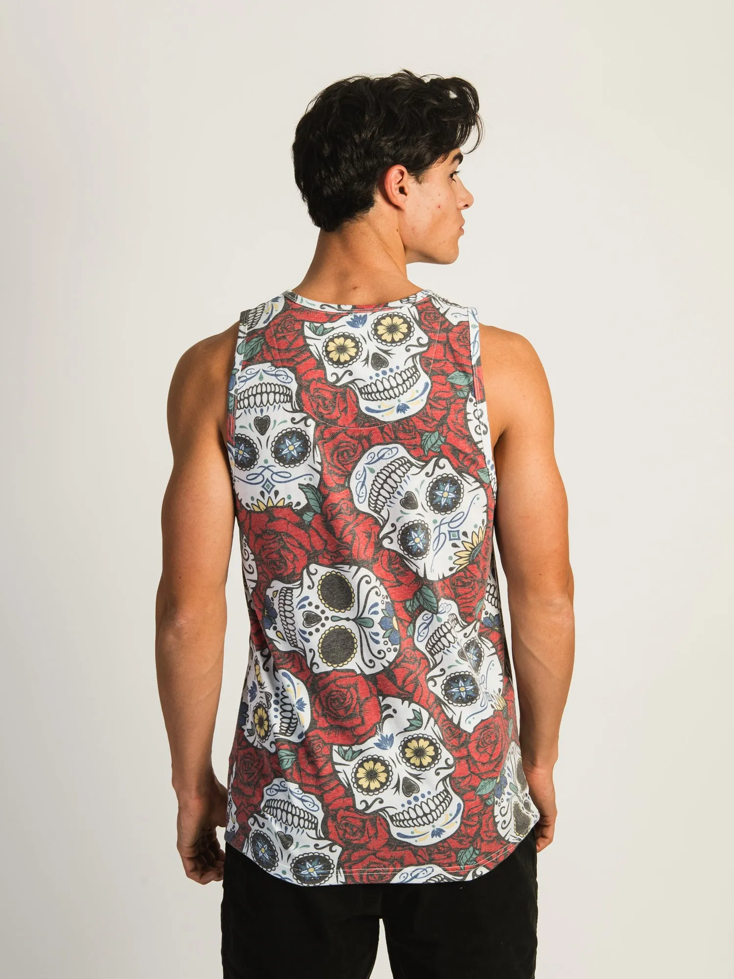 KOLBY JULIAN SCATTER PRINT TANK - SKULLS