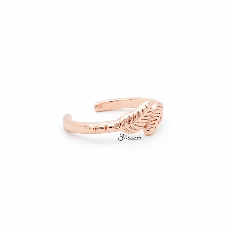 Leaves Pattern Toe Ring - Rose Gold