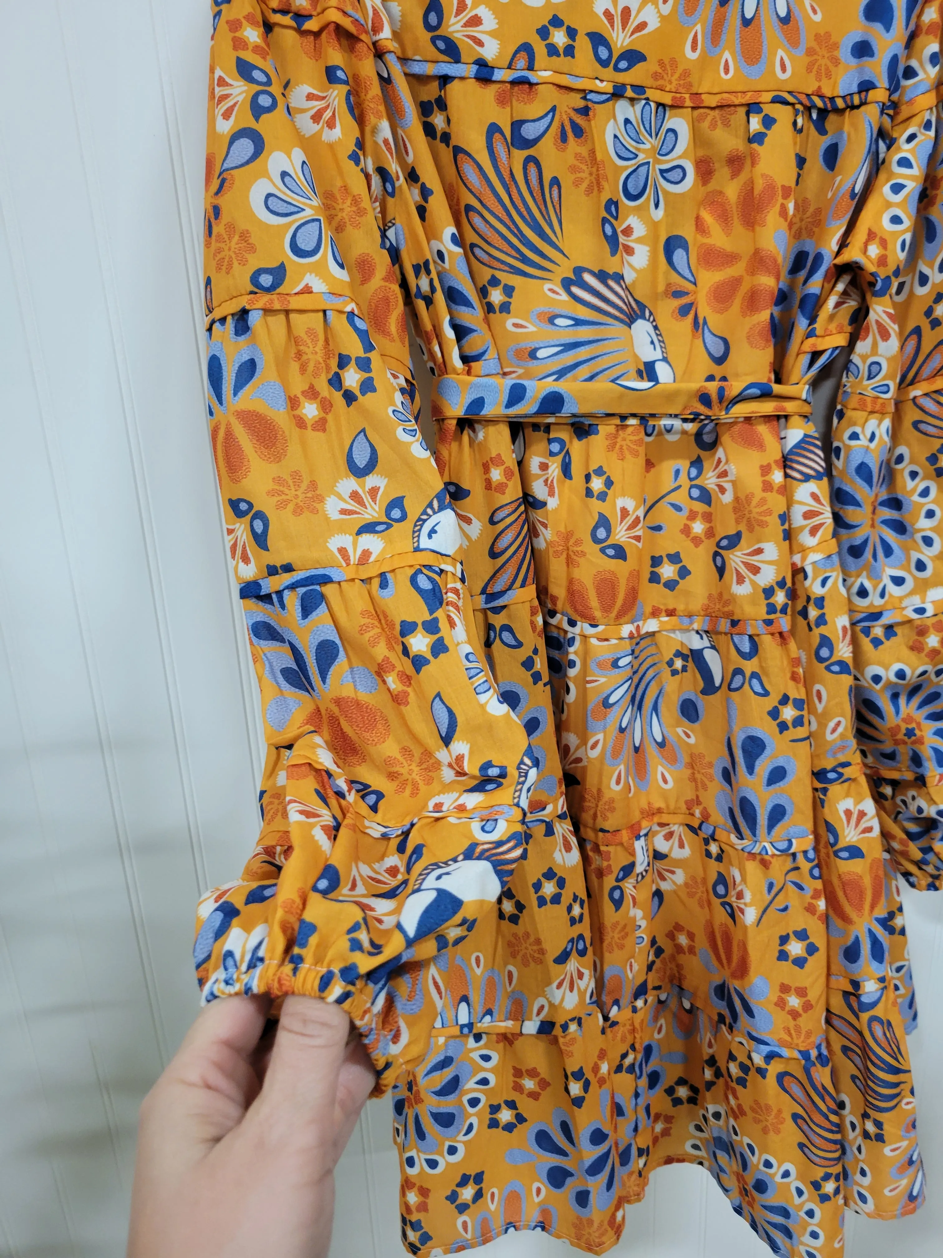 Long Sleeve Balloon Sleeve Dress