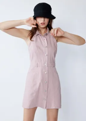 Lyndzi Denim Halter Dress