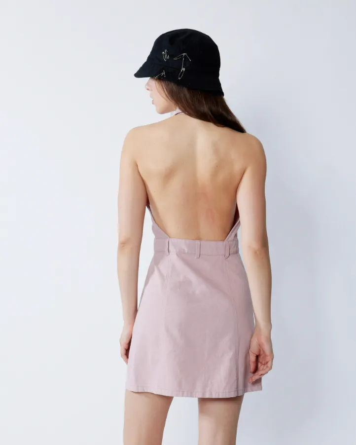 Lyndzi Denim Halter Dress