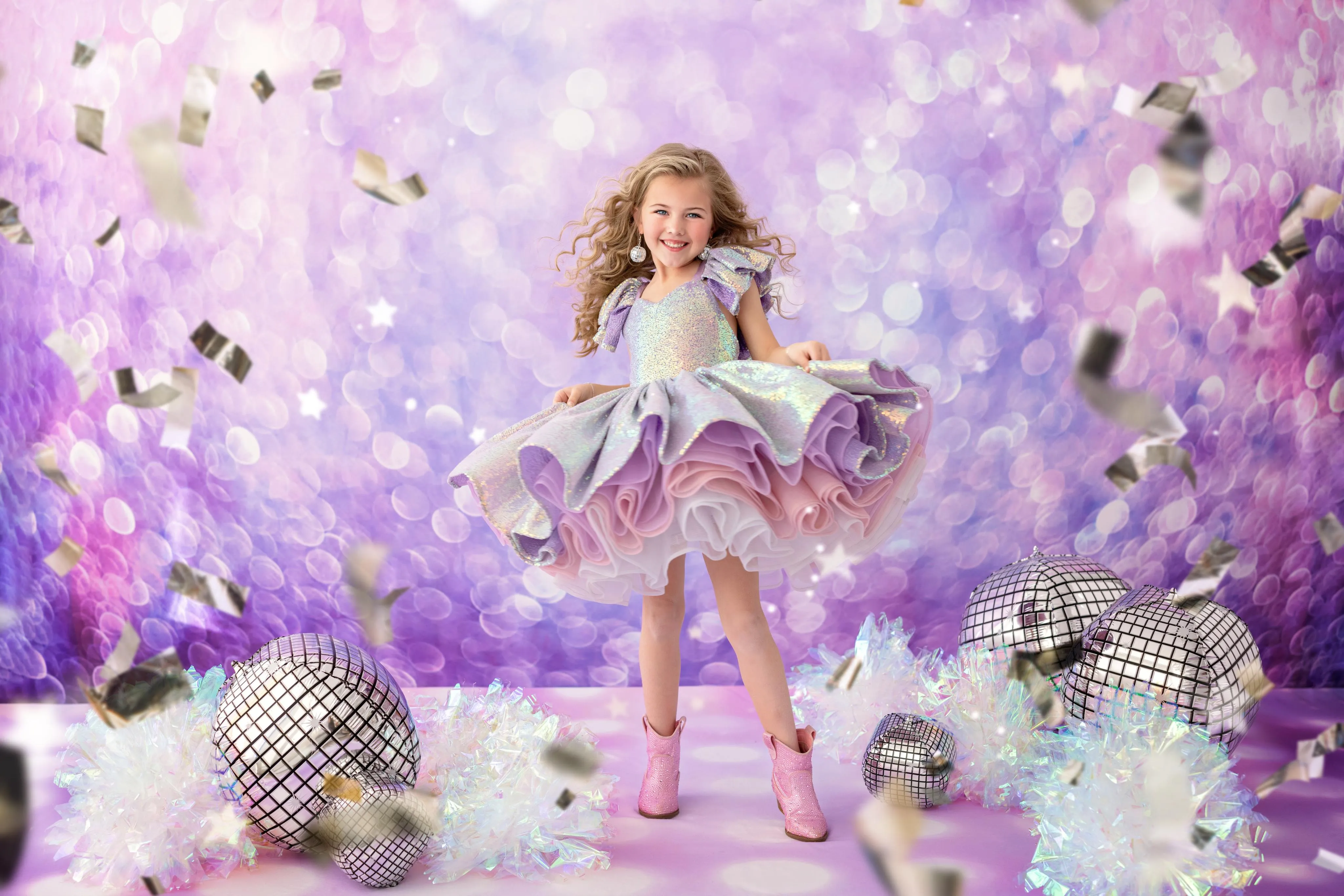 "Mermaid Kisses"  Petal - Editorial Dress, Couture Gown, Special Occasion Dress