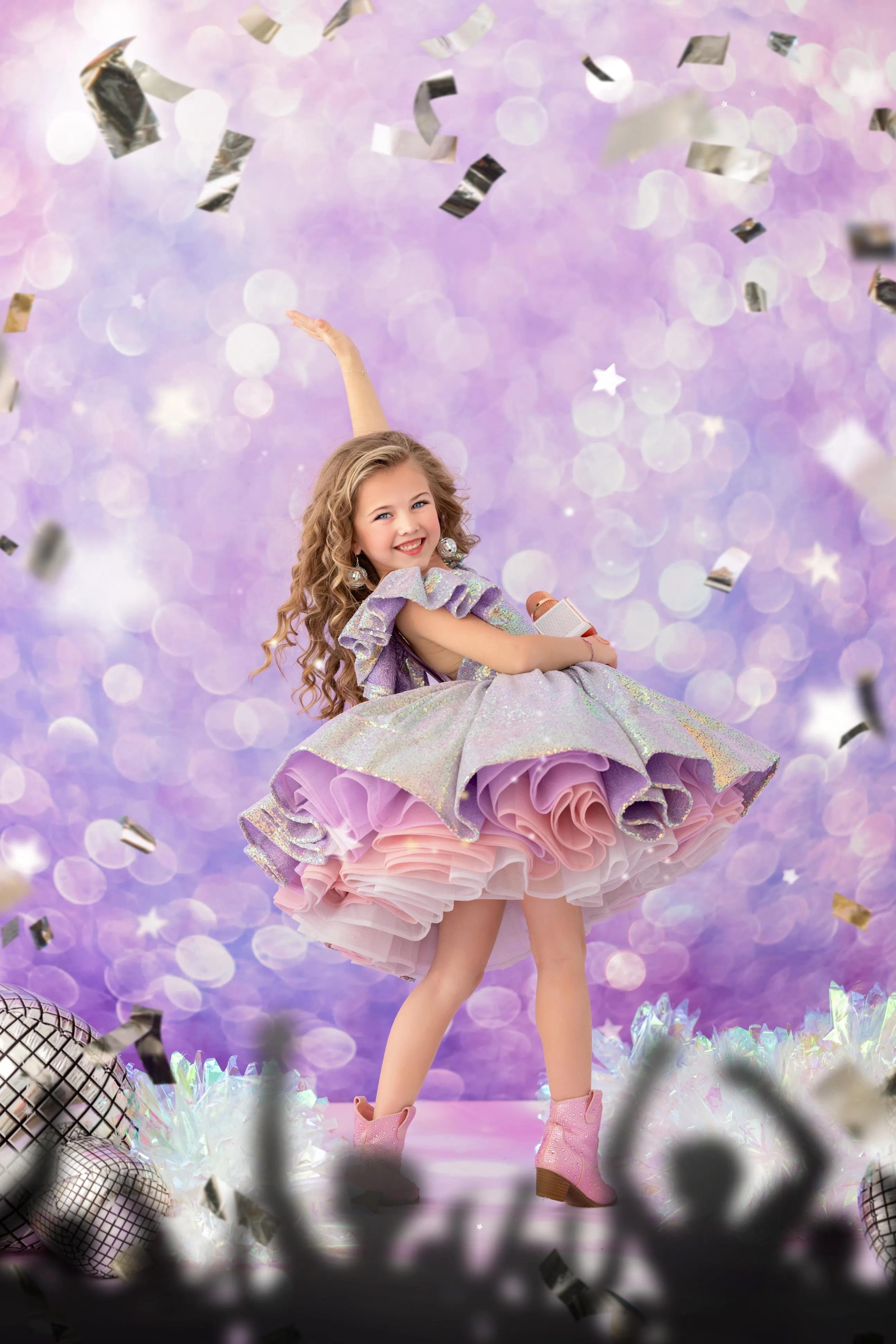 "Mermaid Kisses"  Petal - Editorial Dress, Couture Gown, Special Occasion Dress
