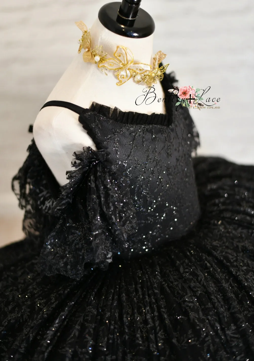 "Midnight  Asher" -  Floor Length Dress  -  Editorial Dress, Couture Gown, Special Occasio-n Dress