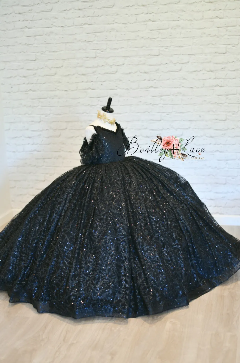 "Midnight  Asher" -  Floor Length Dress  -  Editorial Dress, Couture Gown, Special Occasio-n Dress