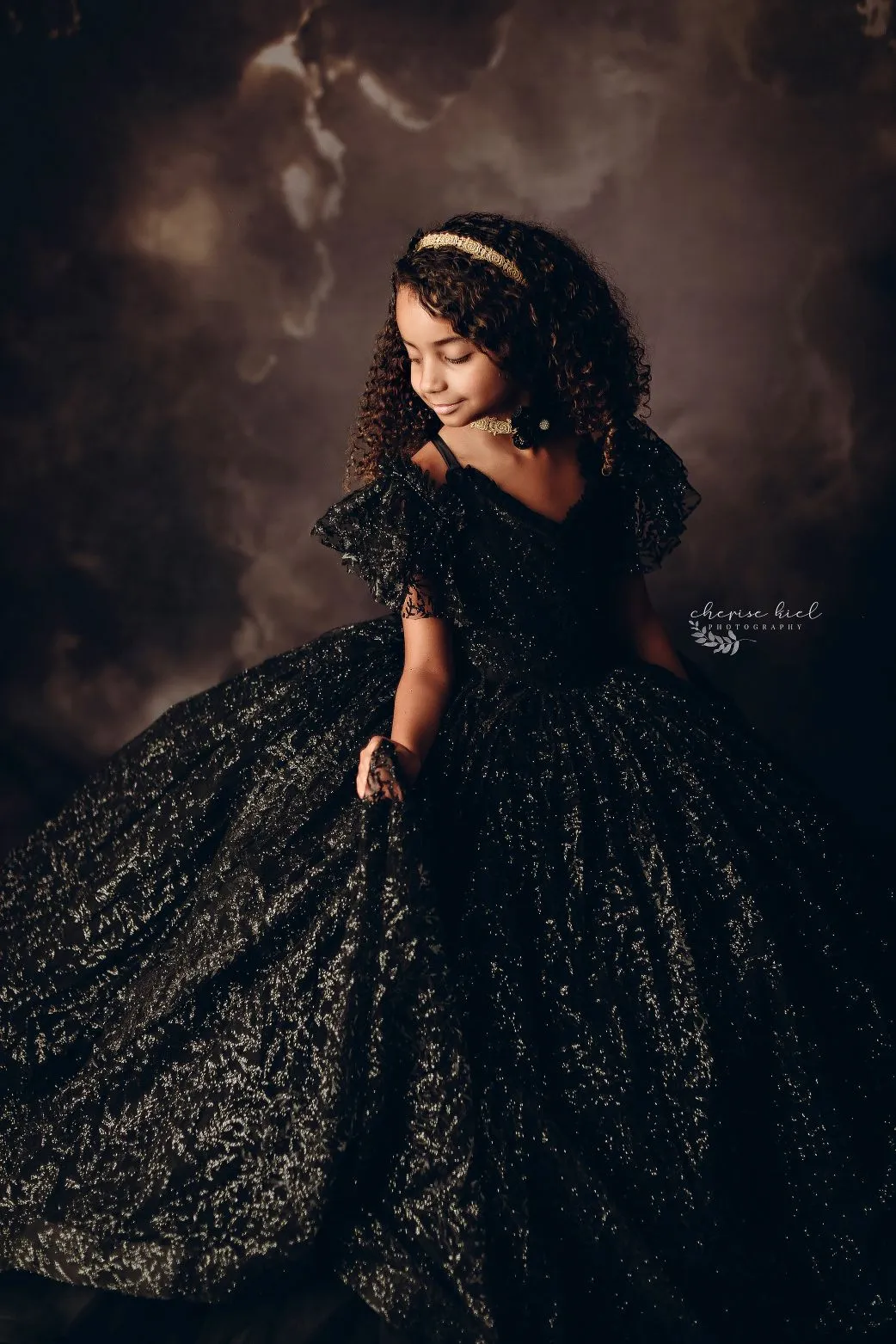 "Midnight  Asher" -  Floor Length Dress  -  Editorial Dress, Couture Gown, Special Occasio-n Dress