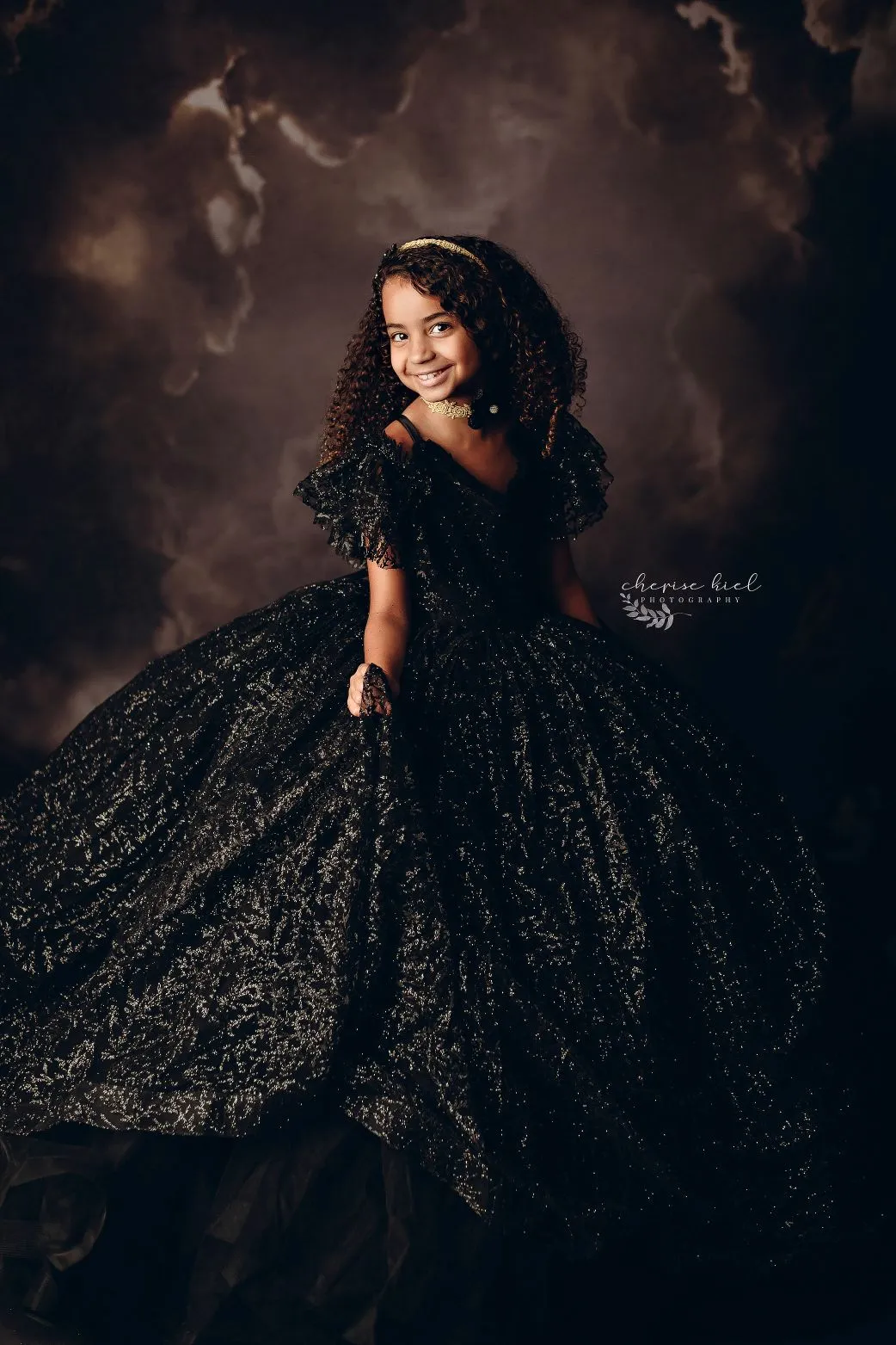 "Midnight  Asher" -  Floor Length Dress  -  Editorial Dress, Couture Gown, Special Occasio-n Dress