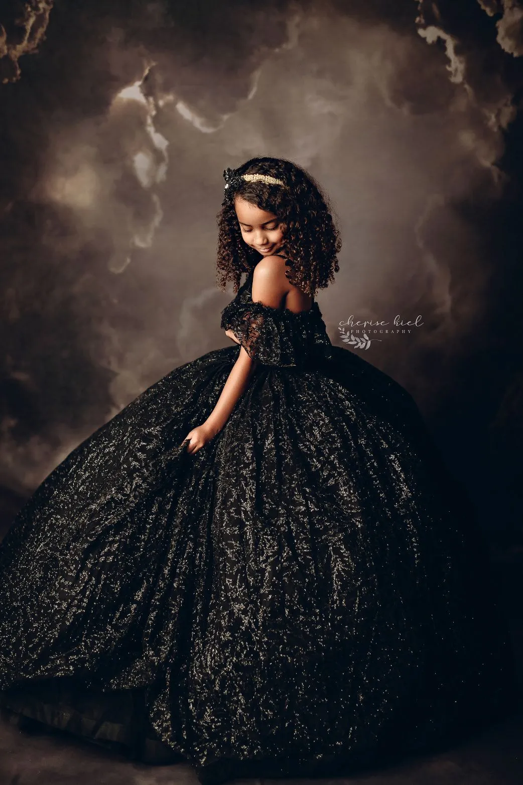 "Midnight  Asher" -  Floor Length Dress  -  Editorial Dress, Couture Gown, Special Occasio-n Dress