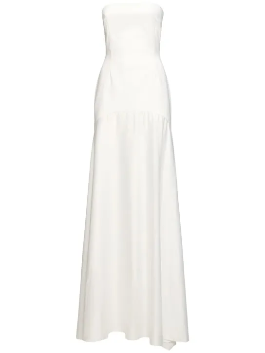 Solace London   Alessandra bonded strapless long dress 