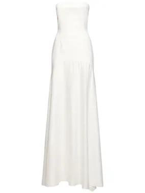 Solace London   Alessandra bonded strapless long dress 