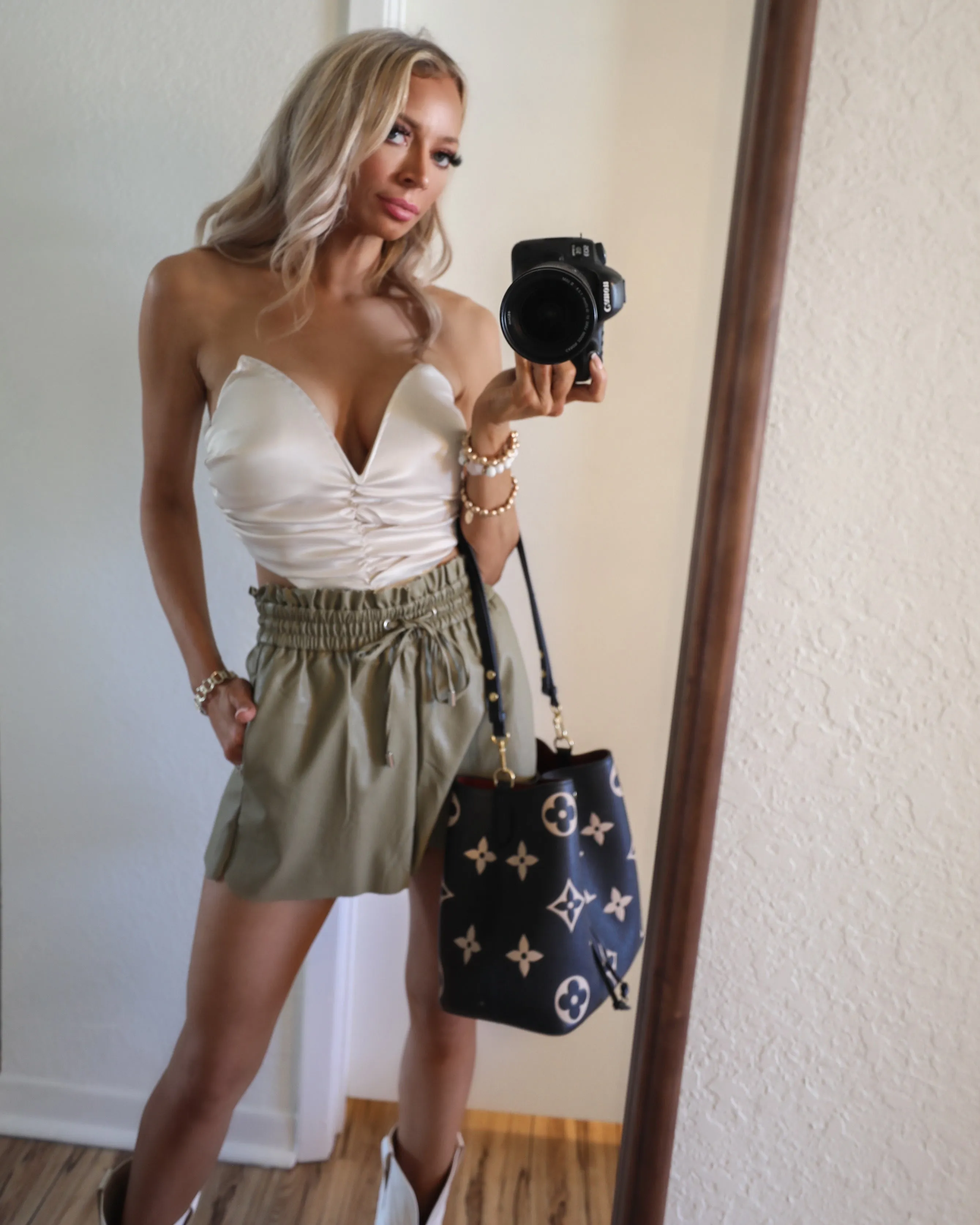 Sweetheart Ivory Satin Crop Top