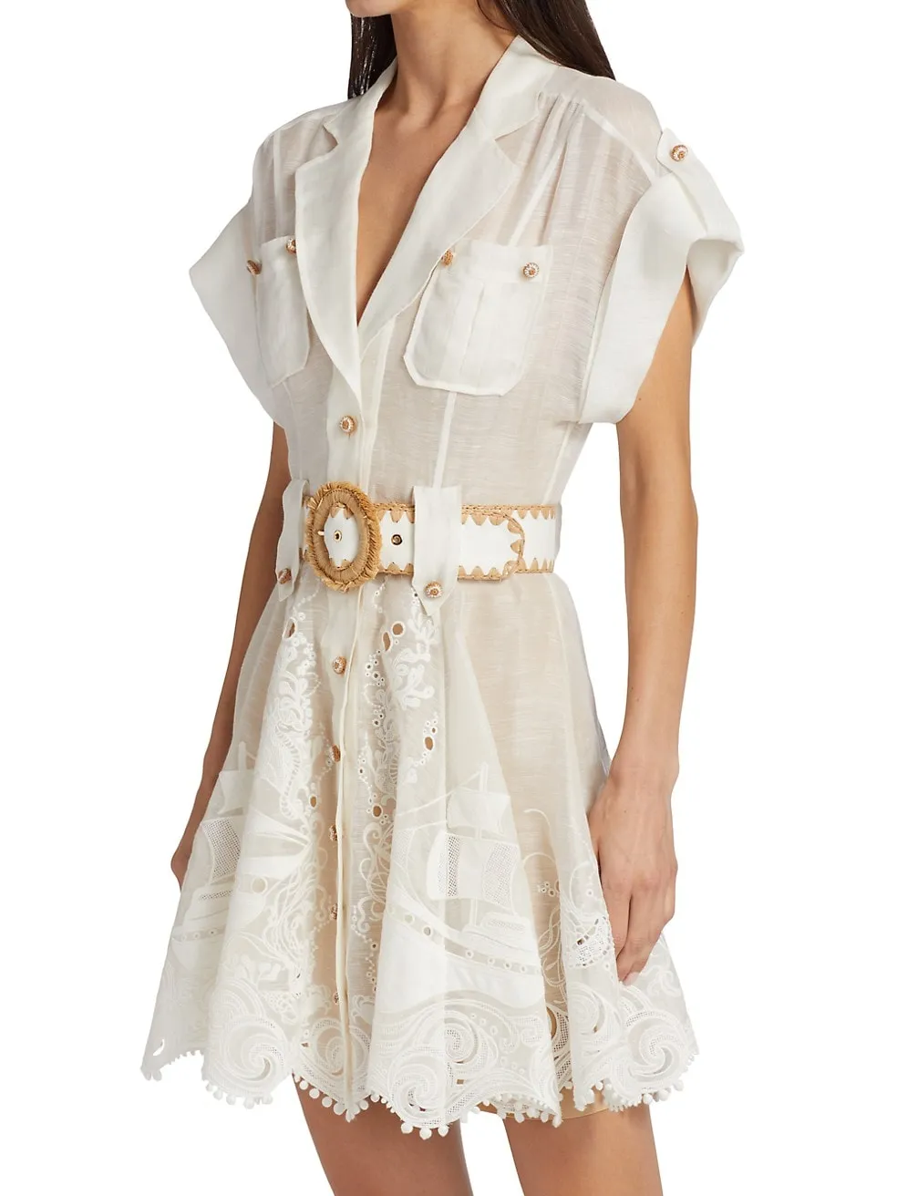 Zimmermann Postcard Embroidered Mini Dress (For Hire)